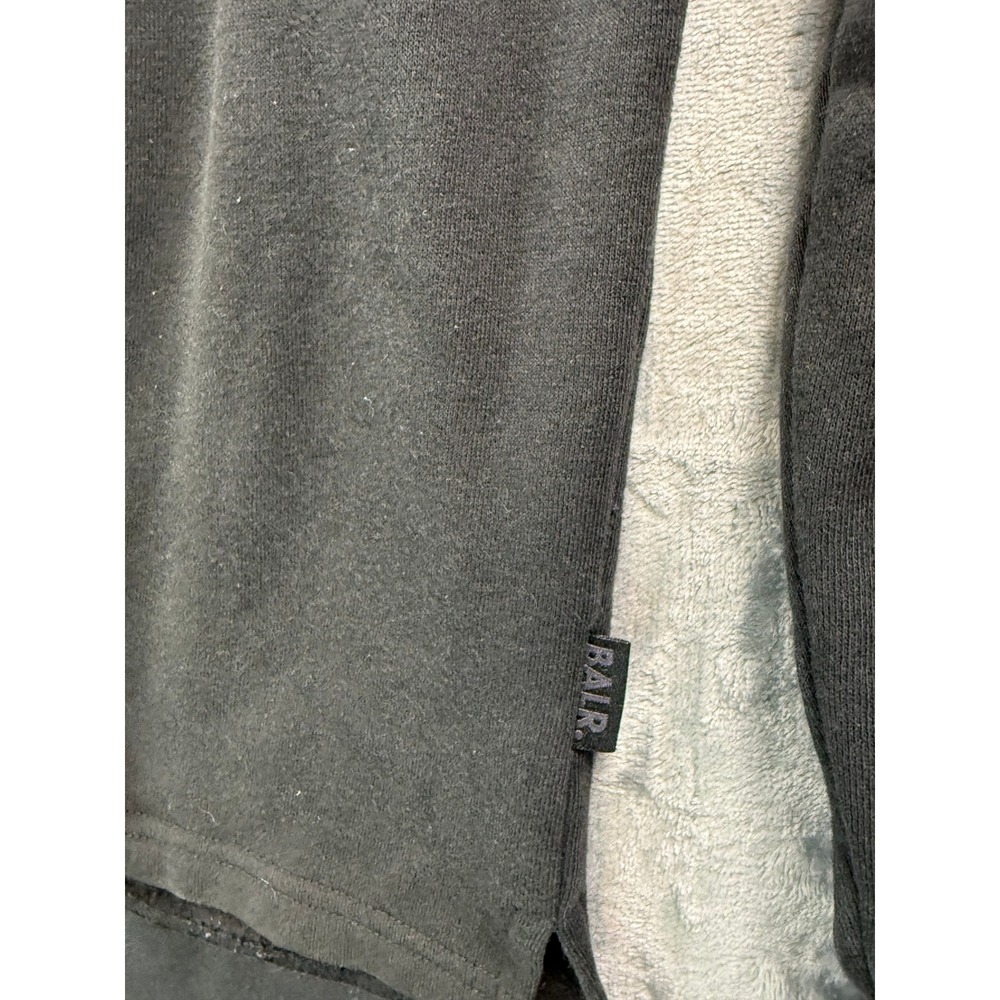 BALR Sweatshirt Mens M Black Logo Fleece Stepped Hem Streetwear Pullover - Picture 4 of 6